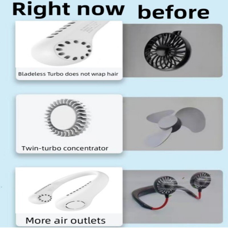 Vaneless Hanging Neck Fan (Random Colour)