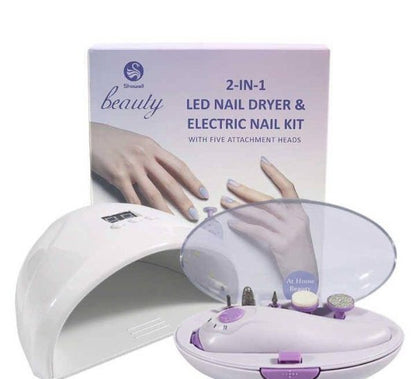 2 In 1 Led Nail Dryer And Electric Nail Kit
