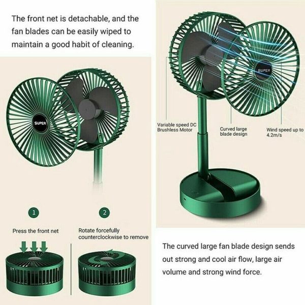 Rechargeable Table Desk Fan
